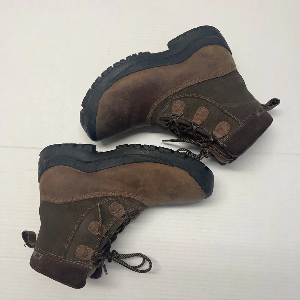 L.L Bean Tek 2.5 Suede Leather Boots Primaloft Lace Up Brown Sz 7